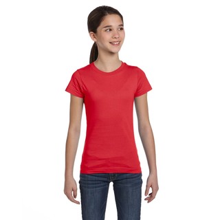 Girls' Red Fine Jersey T-Shirt