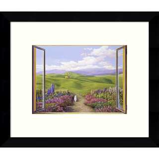 Framed Art Print 'Paesaggio toscano (Window View)' by Andrea Del Missier 11 x 9-inch