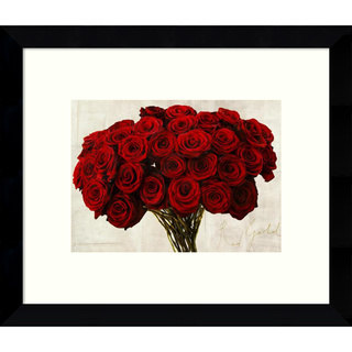Framed Art Print 'Red Gold (Roses)' by Teo Rizzardi 11 x 9-inch