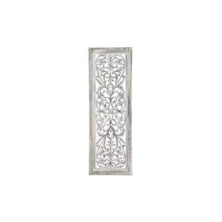 Traditional Carved Burnished Wood 48-inch x 16-inch Wall Panel