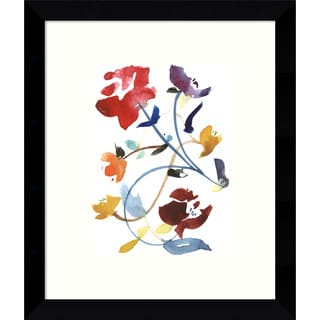 Framed Art Print 'Nouveau Boheme - Folk Art Series No. 2 (Floral)' by Kiana Mosley 9 x 11-inch