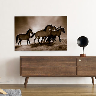 Lisa Dearing 'Wild Horses' Hand Wrapped Canvas