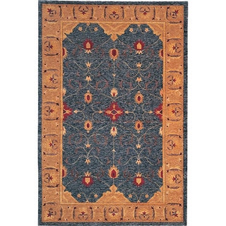 Abbyson Living Hand-knotted 'Destiny' Gold Wool Rug (6' x 9')