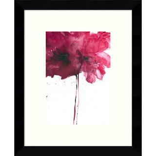 Framed Art Print 'Red Floral I' by Art Marketing 9 x 11-inch