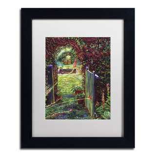 David Lloyd Glover 'Wicket Garden Gate' Matted Framed Art