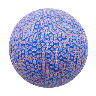 Handmade Yoga Ball Cover Cobalt Geometric Design (Thailand)