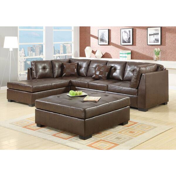 Coaster Company Brown Leather Sectional