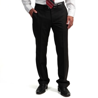 Kenneth Cole Reaction Men's Slim-fit Black Flat-front Suit Separate Pant Size 38x32(As Is Item)