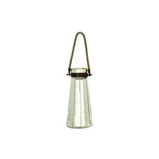 Glass Metal Rope 6-inches Wide x 22-inches High Lantern