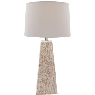 Eilat Table Lamp with Shell Finish MDF Base