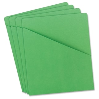 Smead 75432 Green Slash Jackets - Green (25/Pack)