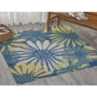 Nourison Home and Garden Blue Area Rug (8'6 Square)