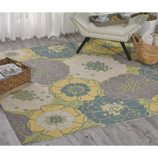 Nourison Home and Garden Green Area Rug (8'6 Square)
