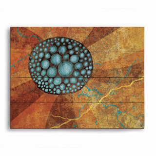 Flower Seeds Blue Graphic on Wood