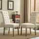 Copper Grove Slader Solid Wood Tufted Parsons Dining Chairs (Set of 2) - Thumbnail 1