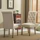Copper Grove Slader Solid Wood Tufted Parsons Dining Chairs (Set of 2) - Thumbnail 11
