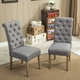 Copper Grove Slader Solid Wood Tufted Parsons Dining Chairs (Set of 2) - Thumbnail 27