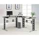 Coaster Company Fine Furniture L-Shaped Computer Desk (Black/Silver)