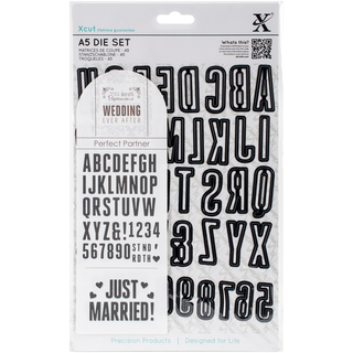 Xcut A5 Die Ever After Wedding Alpha & Numbers