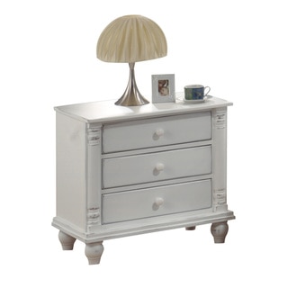 Coaster Company Peyton Collection White Wood 3-Drawer Nightstand