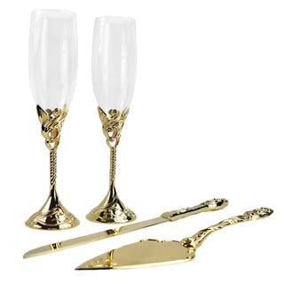 Unik Occasions Toasting Glasses and Cake Serving Set