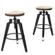Isla Adjustable Rustic Wood Barstool (Set of 2) by Christopher Knight Home