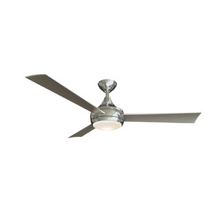 Matthews Fan Company Donaire Brushed Stainless Paddle Fan with LED Light Kit