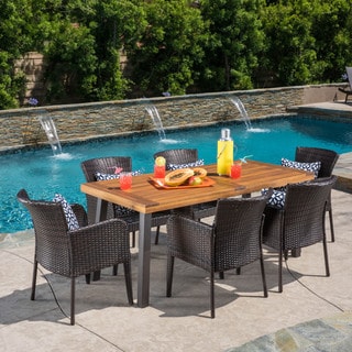 Denaya Outdoor 7-piece Wood Dining Set by Christopher Knight Home