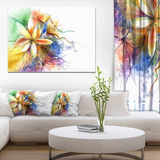 Abstract Multi-color Flower Fusion - Large Flower Canvas Wall Art