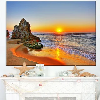 Beautiful Sunrise by Beach in Tathra - Contemporary Seascape Art Canvas