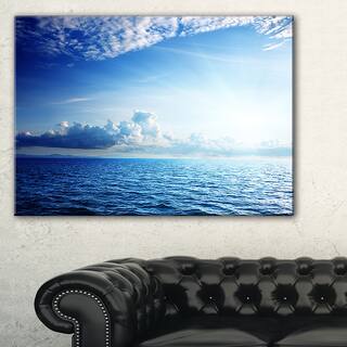 Blue Caribbean Sea and Perfect Blue Sky - Extra Large Seascape Art Canvas