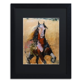 Joarez 'Golden Horse' Matted Framed Art