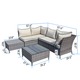 Corvus Bellanger 4-piece Grey Wicker Outdoor Seating Set