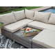 Corvus Bellanger 4-piece Grey Wicker Outdoor Seating Set