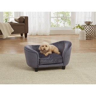 Enchanted Home Pet Grey Ultra-plush Snuggle Pet Sofa
