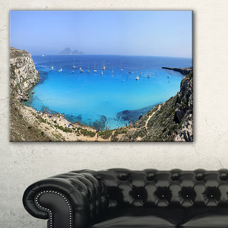 Cala Rossa Beach Sicily Italy - Modern Seascape Canvas Artwork