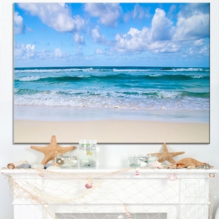 Serene Blue Tropical Beach - Large Seashore Canvas Print