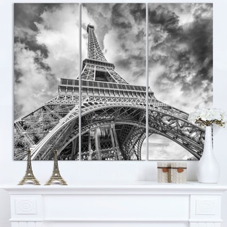 Black and White View of Paris Eiffel Tower - Cityscape Canvas print