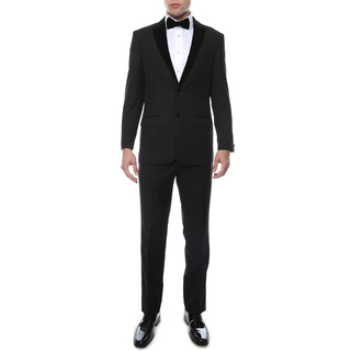 Ferrecci Noir Premium Velvet Lapel Slim Fit 2-piece Tuxedo