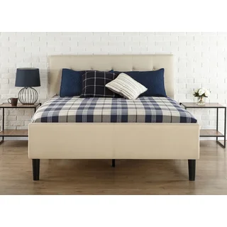 Priage Full Size Upholstered Button-Tufted Platform Bed with Wooden Slats