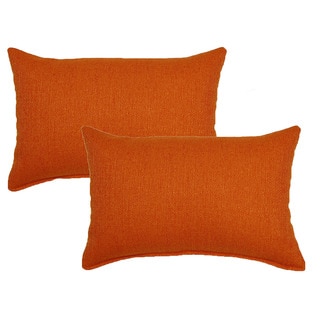 slide 1 of 1, Oliver & James Tansey Orange 12-inch Throw Pillows (Set of 2)