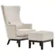 Capella Highback Wing Lounge Chair with Footstool by iNSPIRE Q Artisan - Thumbnail 4