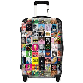 iKase 'Pop Art Patchwork' 24-inch Fashion Hardside Spinner Suitcase