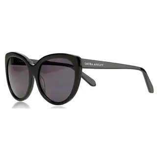 Laura Ashley Ladies Black Acetate Classic Cat-eye Sunglasses