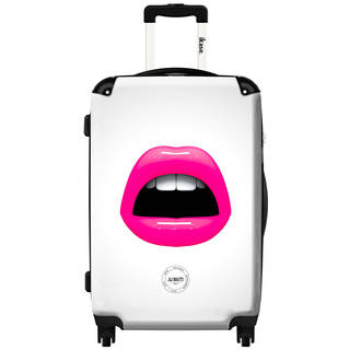 iKase 'Pink Lips' 24-inch Fashion Hardside Spinner Suitcase
