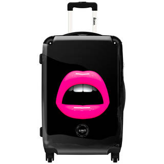 iKase 'Pink Lips' 24-inch Fashion Hardside Spinner Suitcase