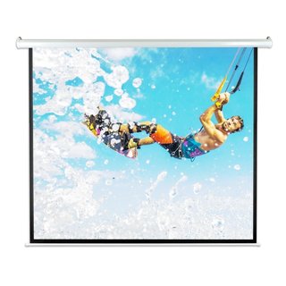 Pyle PRJELMT86 84-inch Motorized Projector Screen with Electronic Automatic Projection Display and Remote Control