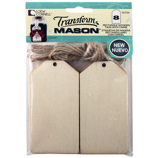 Transform Mason Wooden Tags 8/Pkg