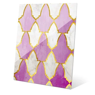 'Lavender and Marble Tiles' Acrylic Wall Graphic