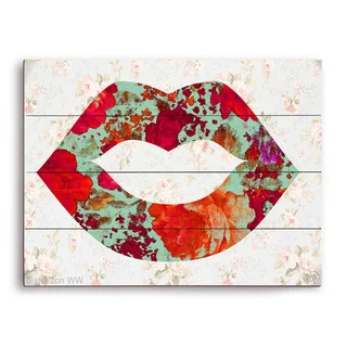 'Gardens and Lips' Wooden Wall Graphic